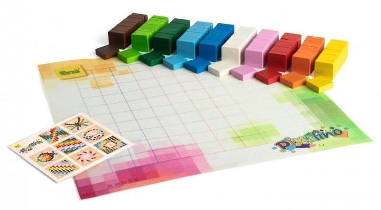 Erzi, Pixelino Maxi, układanka, drewniane klocki