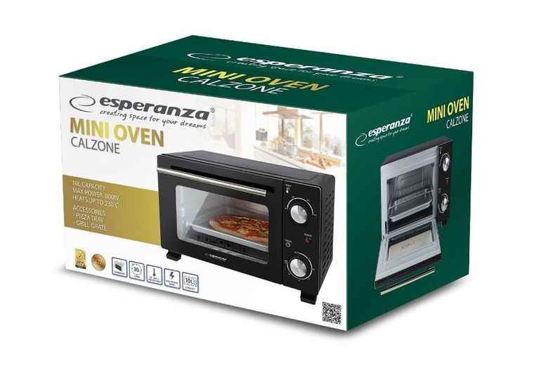 Esperanza, Calzone, mini piekarnik, 800W, 10l