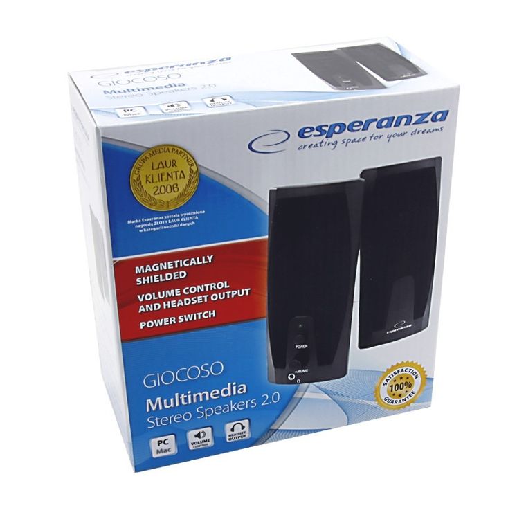 Esperanza, głośniki 2.0 GIOCOSO EP110 2-3W