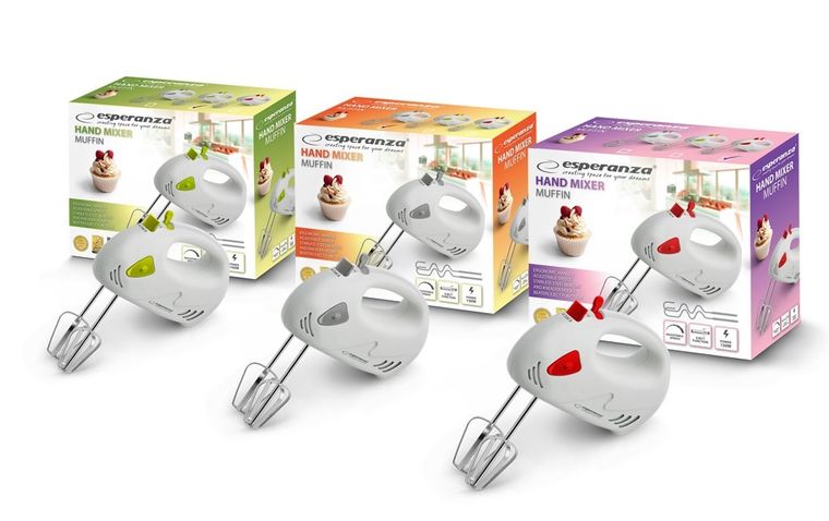 Esperanza, mikser ręczny Muffin, EKM007G, 125W, zielony