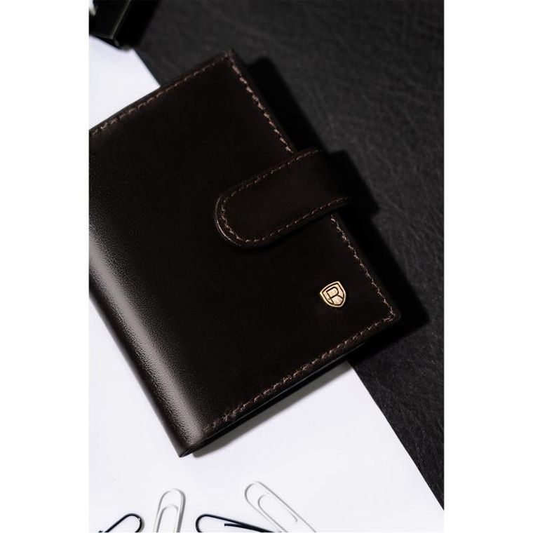 Etui na dokumenty, brązowe, skórzane, Rovicky