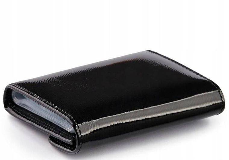 Etui na dokumenty, czarne, skórzane, Peterson