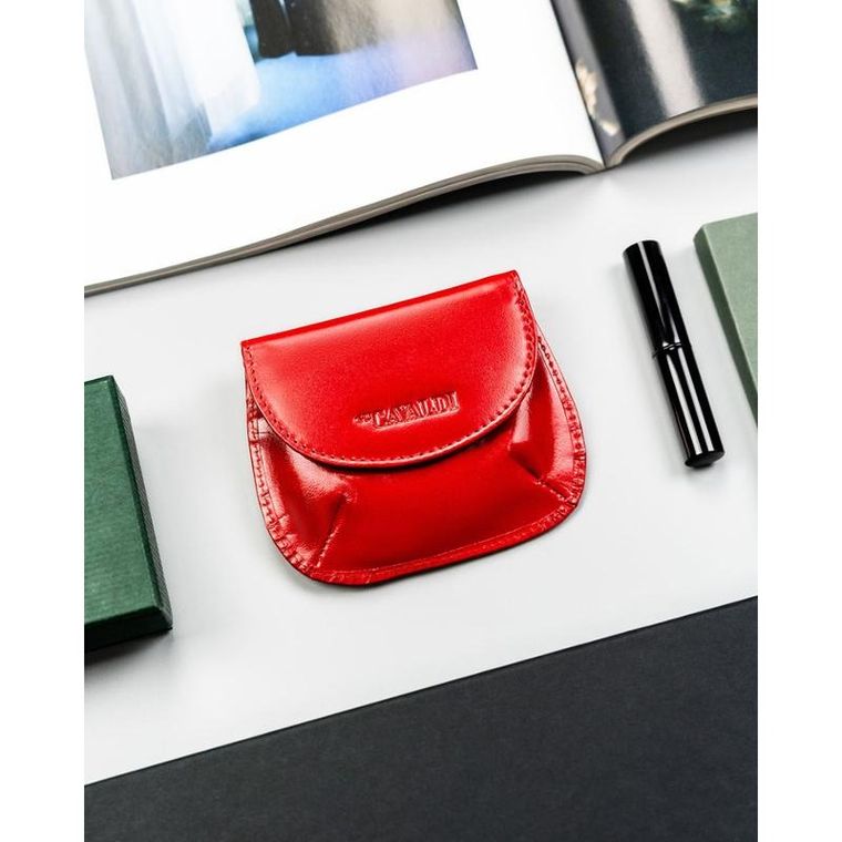 Etui na karty, czerwone, skórzane, 4U Cavaldi