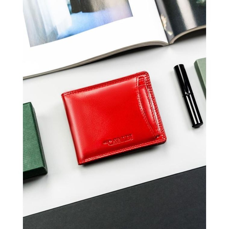 Etui na karty, czerwone, skórzane, 4U Cavaldi