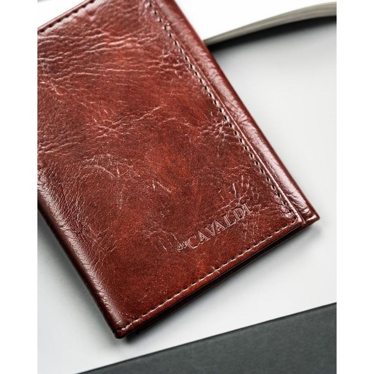 Etui na klucze, brązowe, skóra ekologiczna, 4u Cavaldi