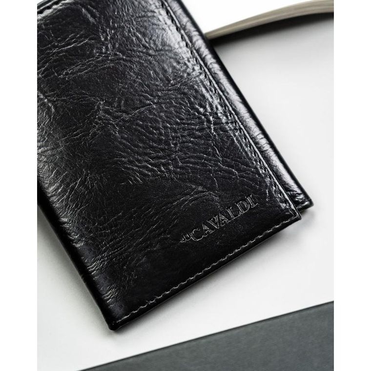 Etui na klucze, czarne, skóra ekologiczna, 4u Cavaldi