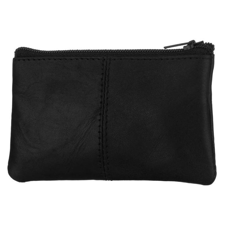 Etui na klucze, czarne, skórzane, Peterson