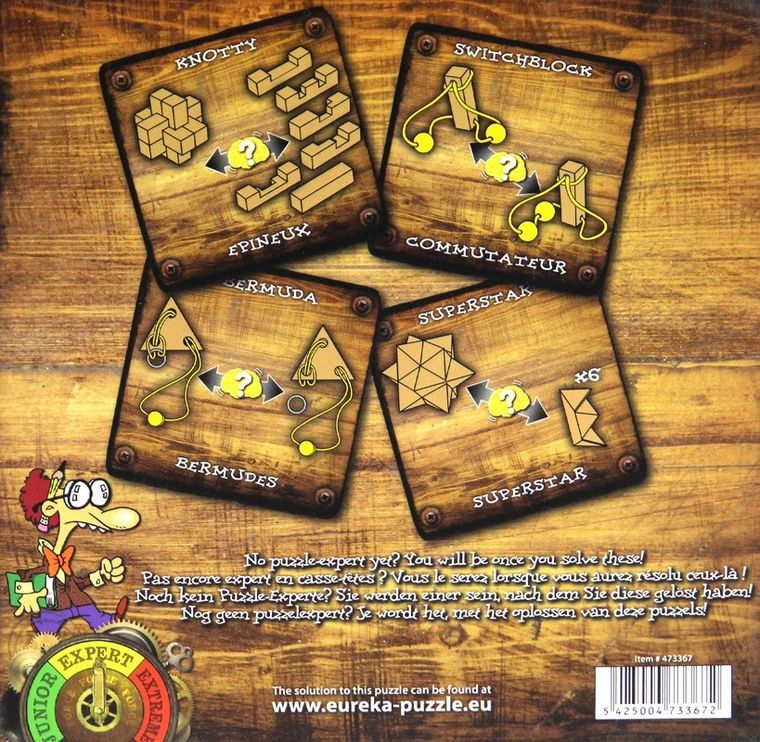 Eureka! Expert, łamigłówki drewniane, 4 szt.