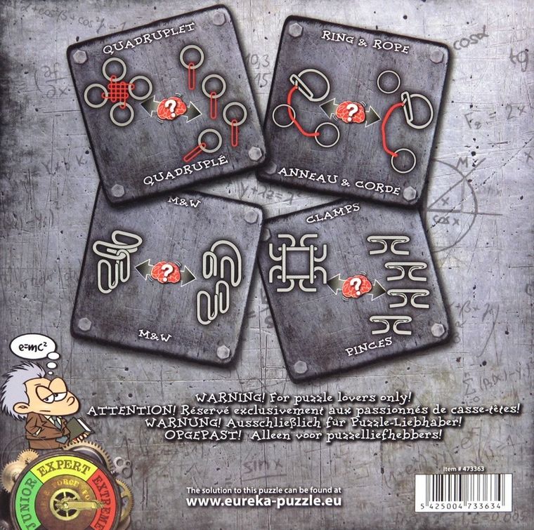 Eureka! Extreme, łamigłówki metalowe, 4 szt.