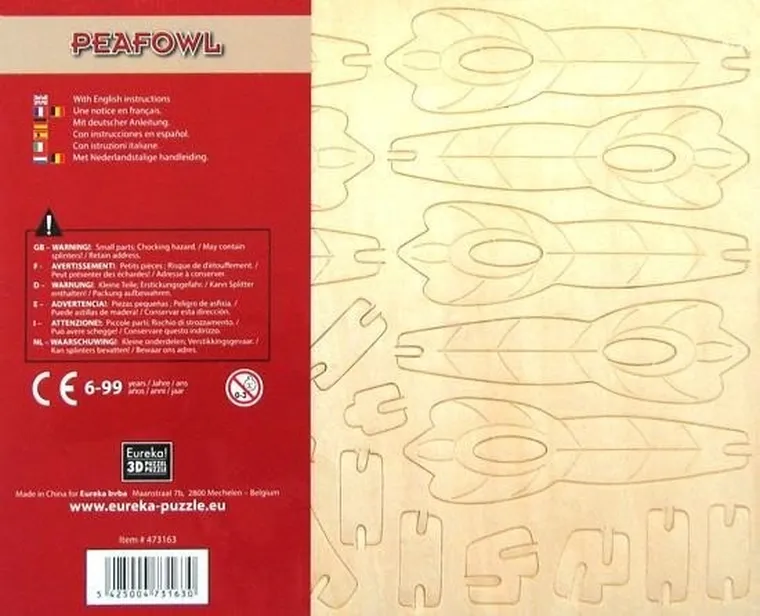 Eureka! Gepetto, Paw, drewniana łamigłówka, puzzle 3D