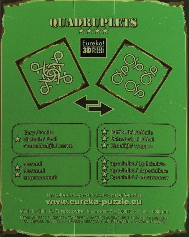 Eureka! Grand Master, Quadruplets, łamigłówka, poziom 4/4