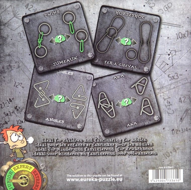 Eureka! Junior, łamigłówki metalowe, 4 szt.
