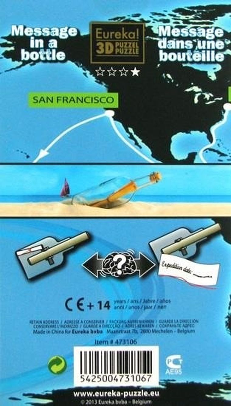 Eureka! List w butelce, łamigłówka, poziom 3/4