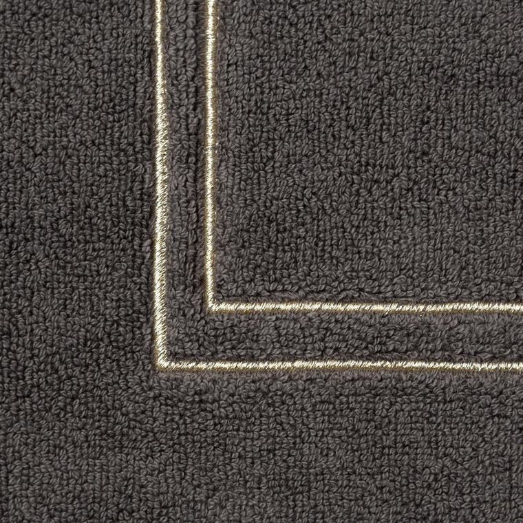 Eurofirany, dywanik łazienkowy Olivia, 50-70 cm, stalowy