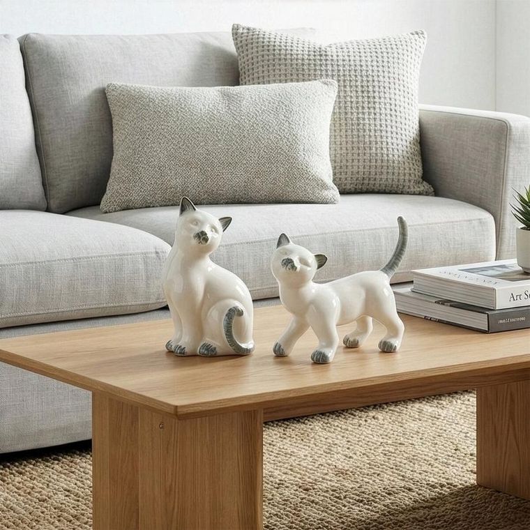 Eurofirany, figurka dekoracyjna, Avani, 12-9-20 cm, kremowy