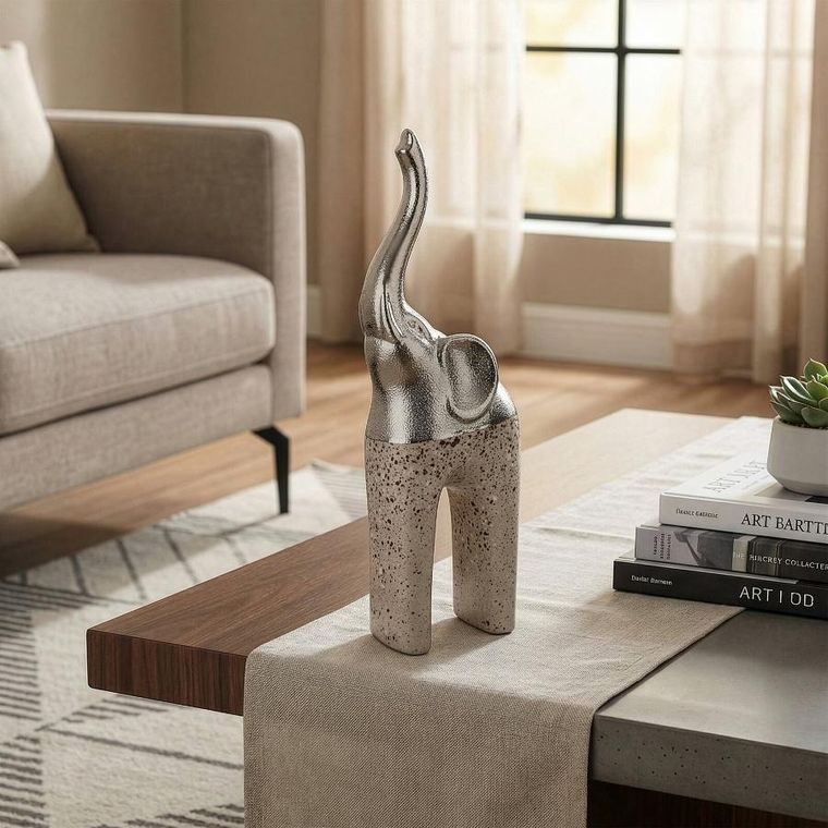 Eurofirany, figurka dekoracyjna, Laila, 12-7-35 cm, srebrny