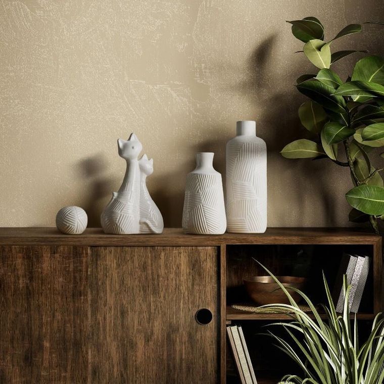 Eurofirany, figurka dekoracyjna, Romina, 19-10-29 cm, kremowy