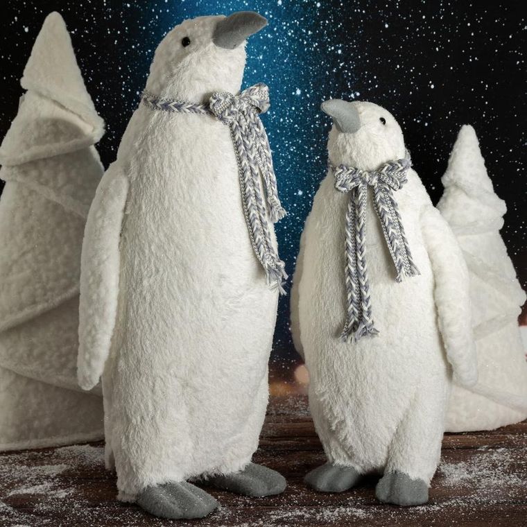 Eurofirany, figurka świąteczna, 30-28-59 cm, biały