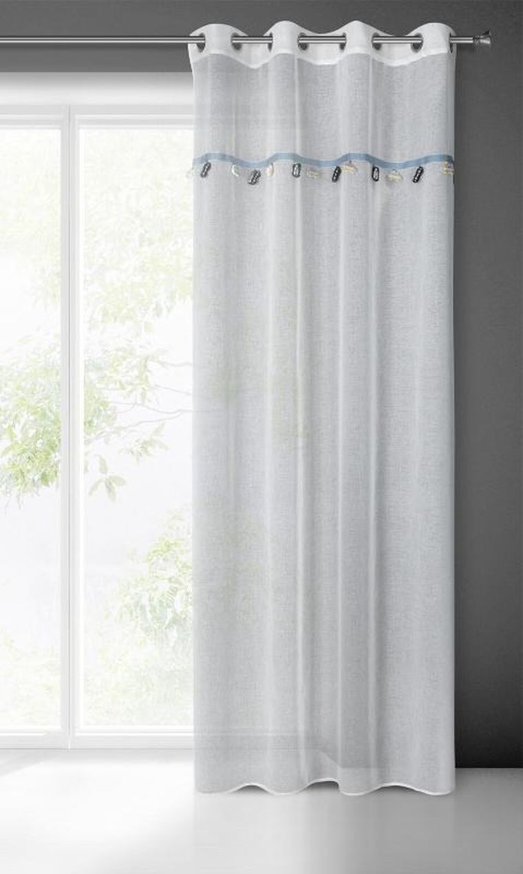 Eurofirany, firana gotowa, car, 140-250 cm, biały