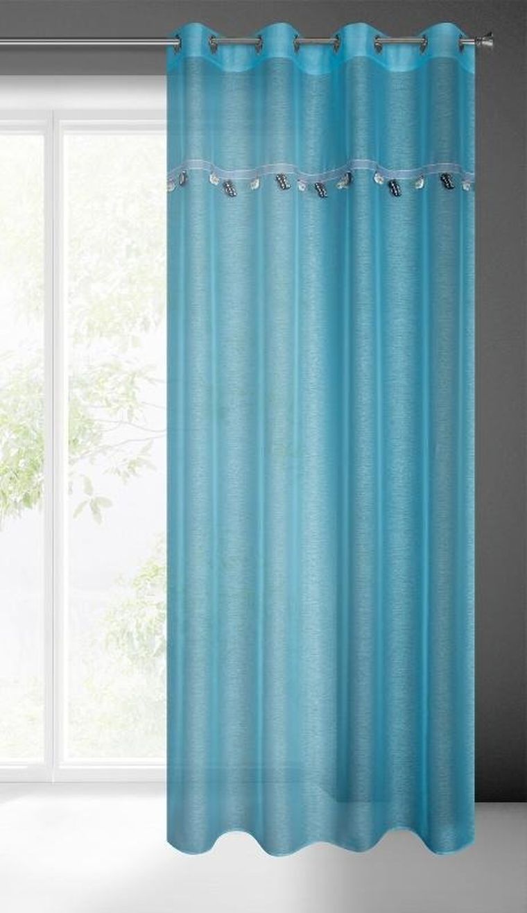 Eurofirany, firana gotowa car, 140-250 cm, niebieski