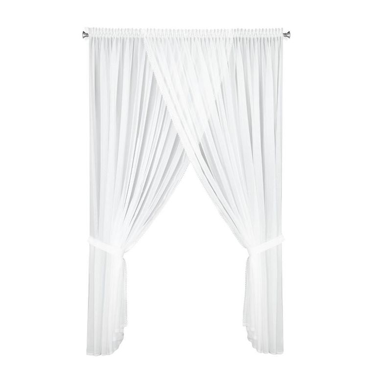 Eurofirany, firana gotowa, Caroline, na taśmie, 400-250 cm, biały