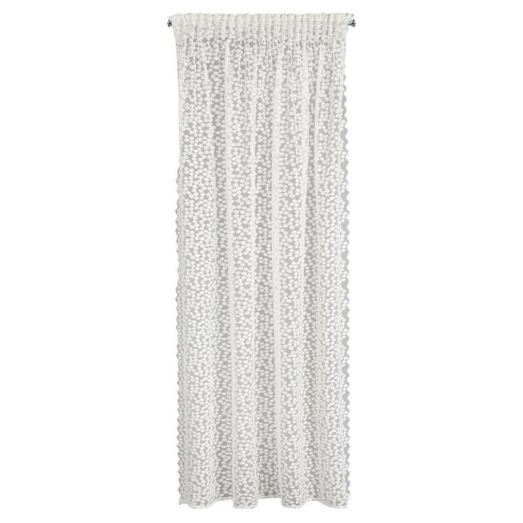 Eurofirany, firana gotowa, Daisy, na taśmie, 140-270 cm, biały