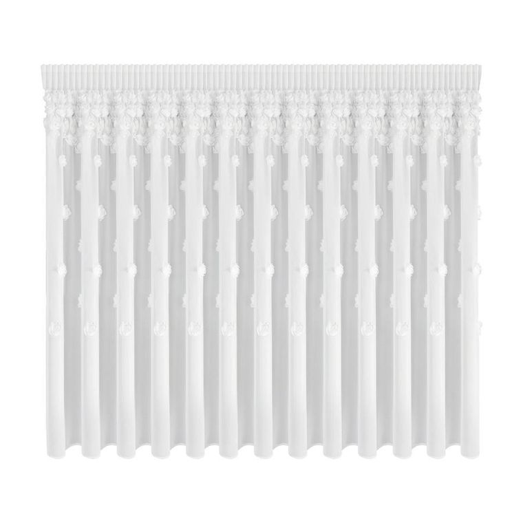 Eurofirany, firana gotowa Diana, 3 na taśmie, 350-160 cm, biały