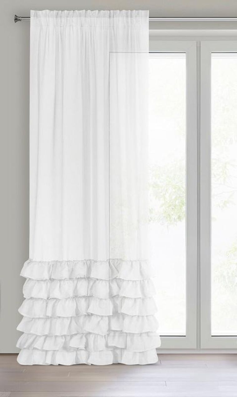 Eurofirany, firana gotowa, Dolly, na taśmie, 140-250 cm, biały