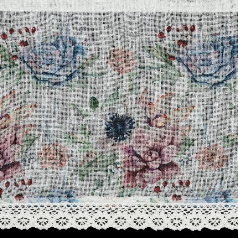 Eurofirany, firana gotowa, Dora, 150-30 cm, różowy