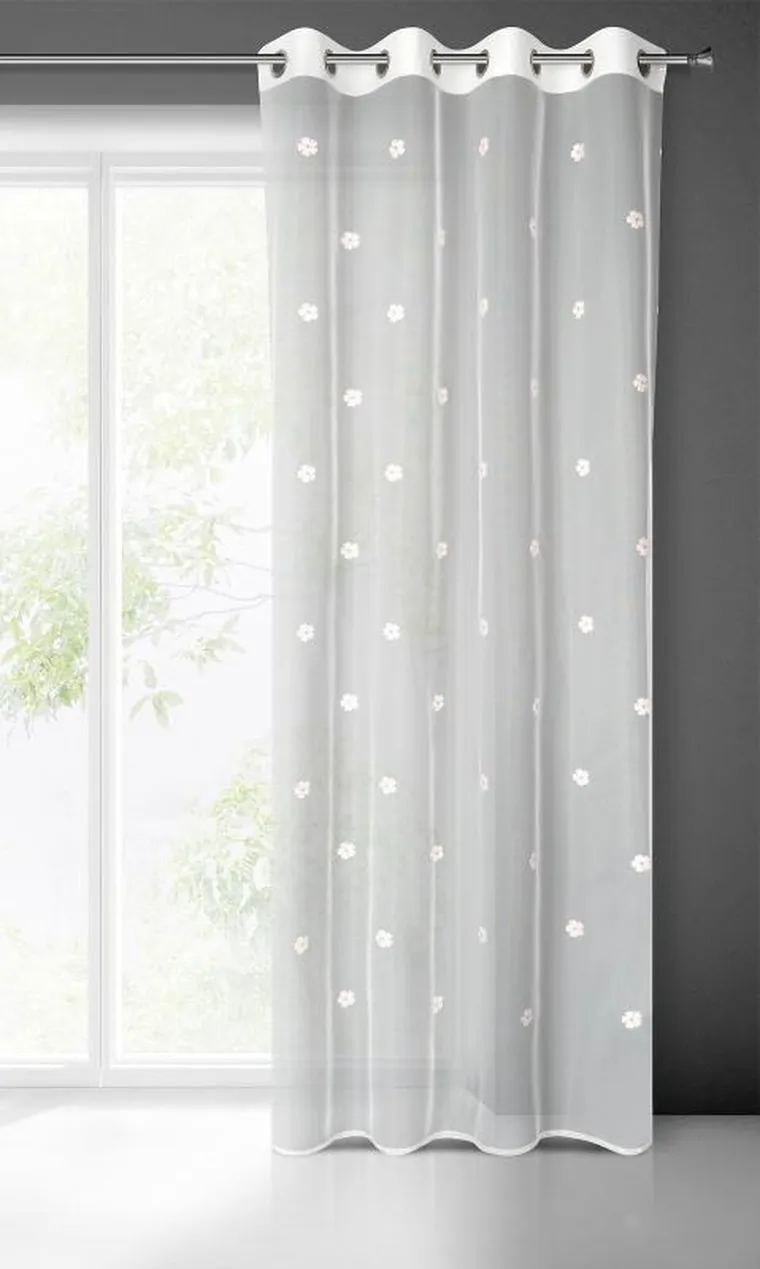 Eurofirany, firana gotowa, Elsa, 140-250 cm, biały