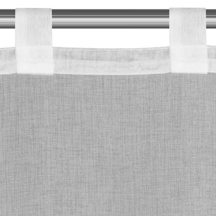 Eurofirany, firana gotowa, Hestia, na szelkach 150-70 cm, biały