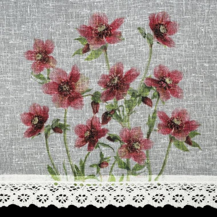 Eurofirany, firana gotowa, Isa, 150-30 cm, bordowy