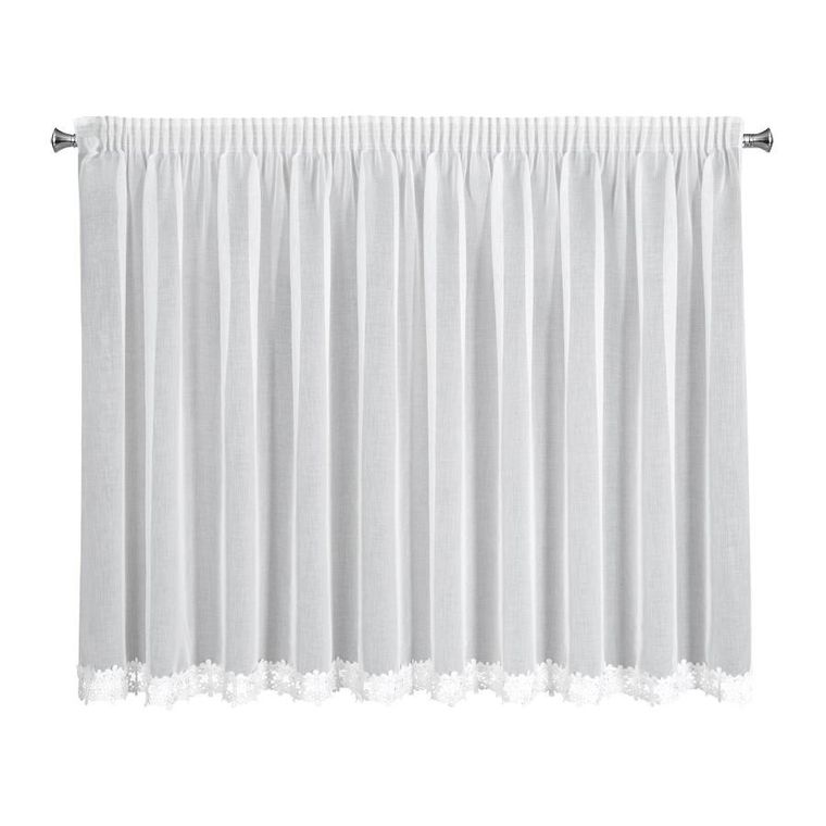 Eurofirany, firana gotowa, Kaja, na taśmie, 350-155 cm, biały