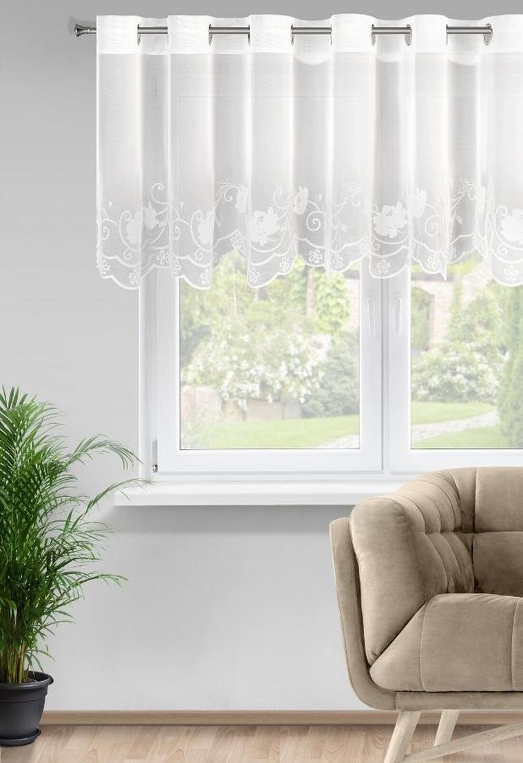 Eurofirany, firana gotowa, Leti, 350-70 cm, biały