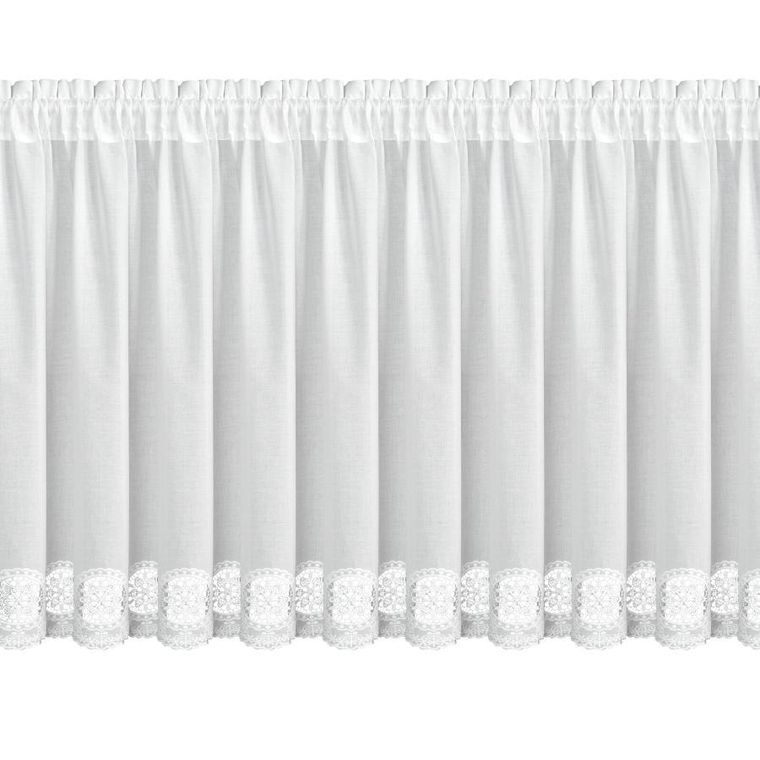 Eurofirany, firana gotowa, Lila, na taśmie, 150-70 cm, biały