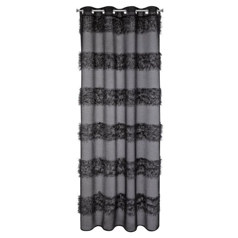 Eurofirany, firana gotowa Margaret, 140-250 cm, czarny