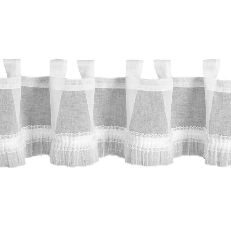 Eurofirany, firana gotowa, Mary, na szelkach, 30-150 cm, biały