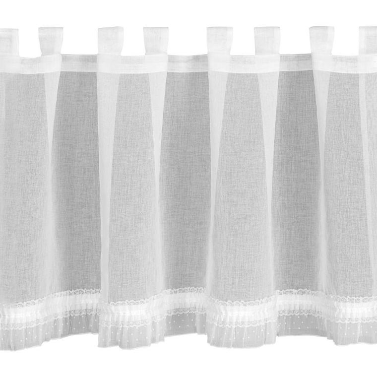 Eurofirany, firana gotowa, Mary, na szelkach, 60-150 cm, biały
