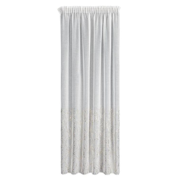 Eurofirany, firana gotowa, Melia, na taśmie, 140-270 cm, biały