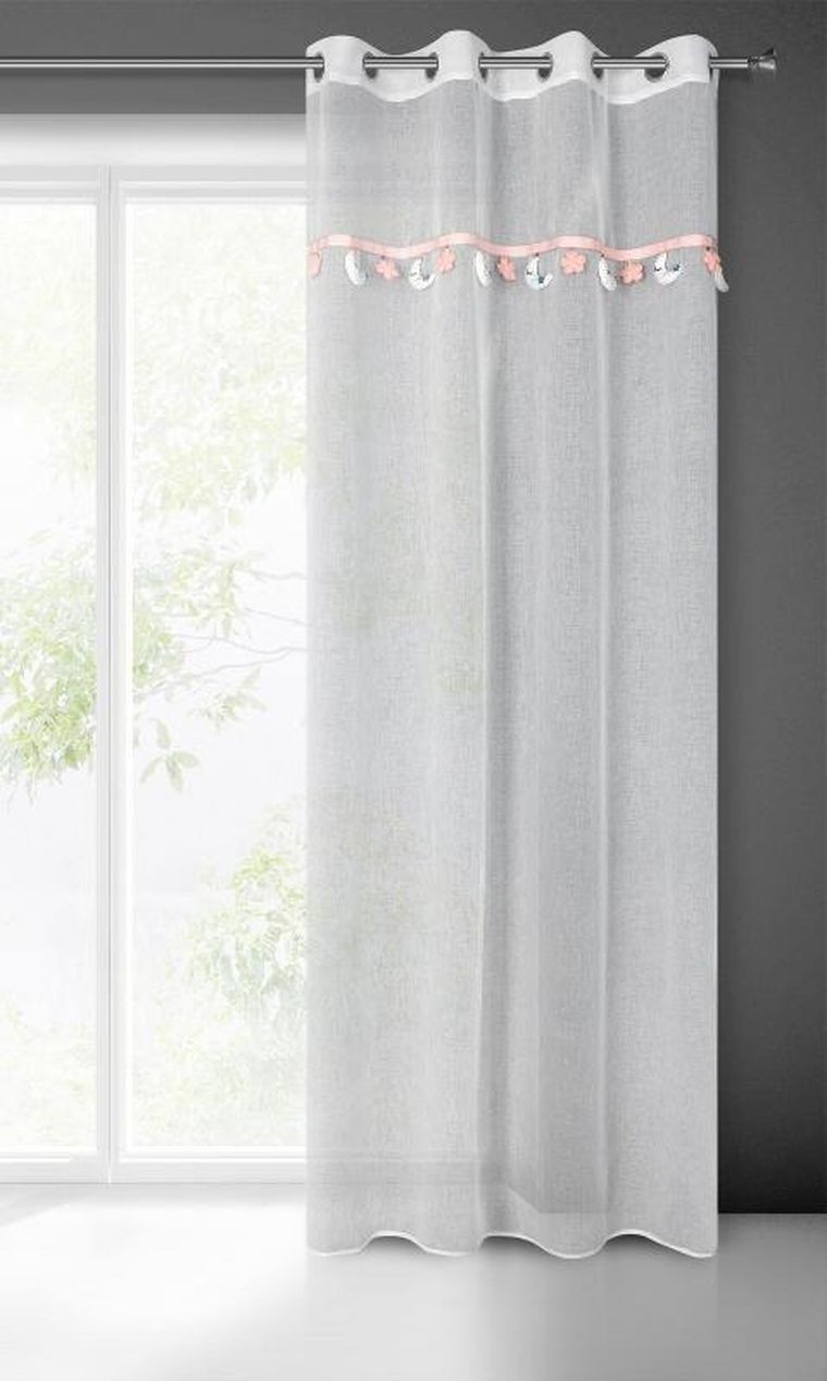 Eurofirany, firana gotowa, moon, 140-250 cm, biały