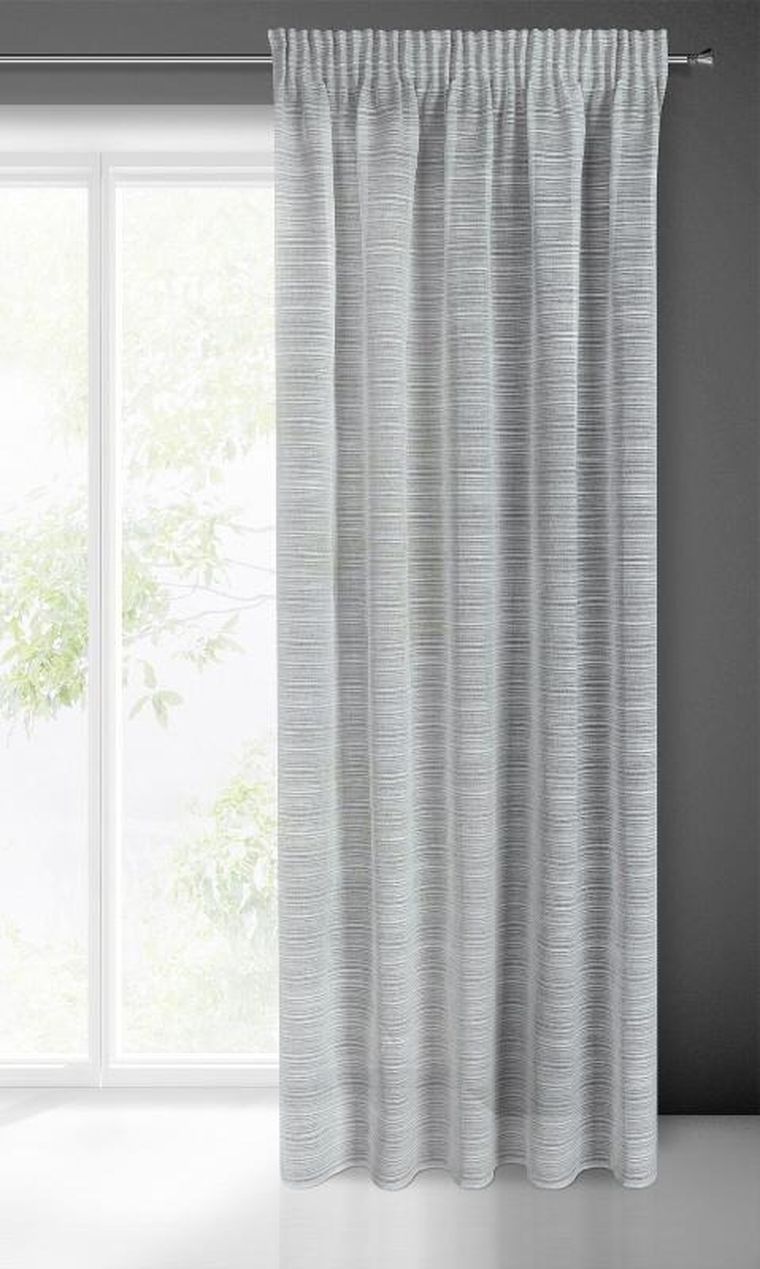 Eurofirany, firana gotowa na taśmie, Aria, 140-300 cm, szary