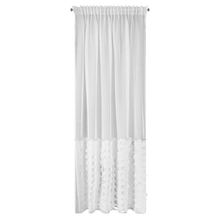 Eurofirany, firana gotowa na taśmie, Debora, 140-270 cm, biały