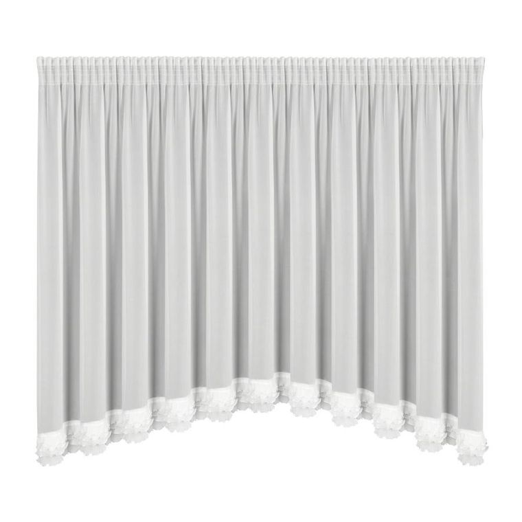 Eurofirany, firana gotowa, na taśmie, Luisa, 160-400 cm, biały