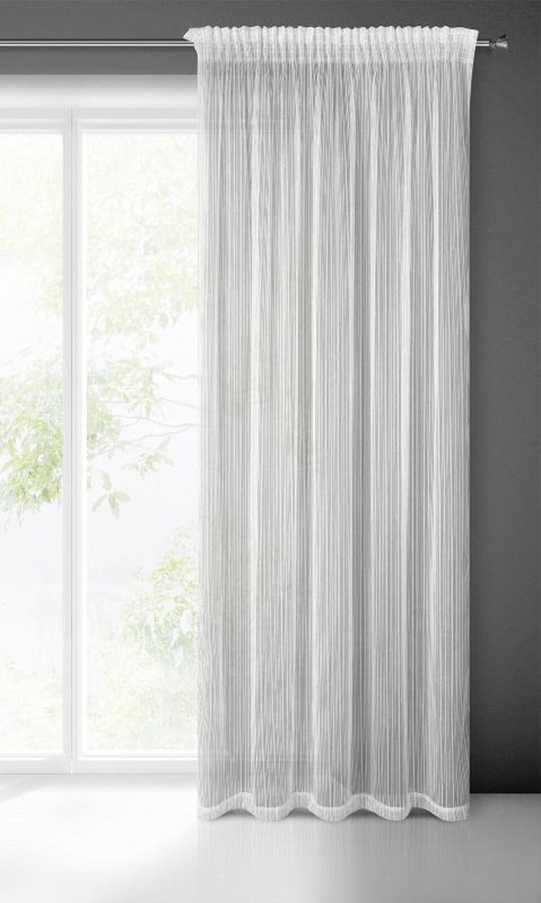 Eurofirany, firana gotowa na taśmie, Noelia, 140-270 cm, biały
