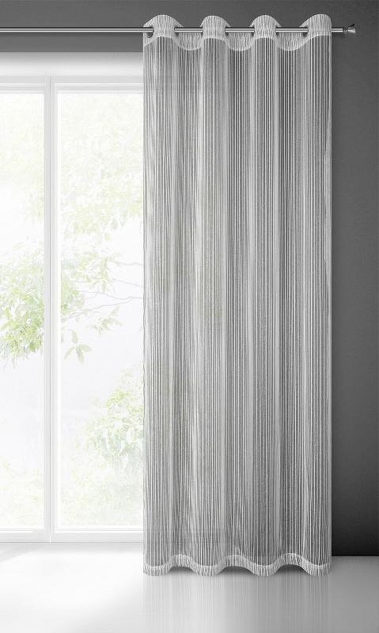 Eurofirany, firana gotowa, Noelia, 140-250 cm, srebrny