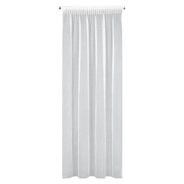 Eurofirany, firana gotowa pilar na taśmie 140-270 cm, biały