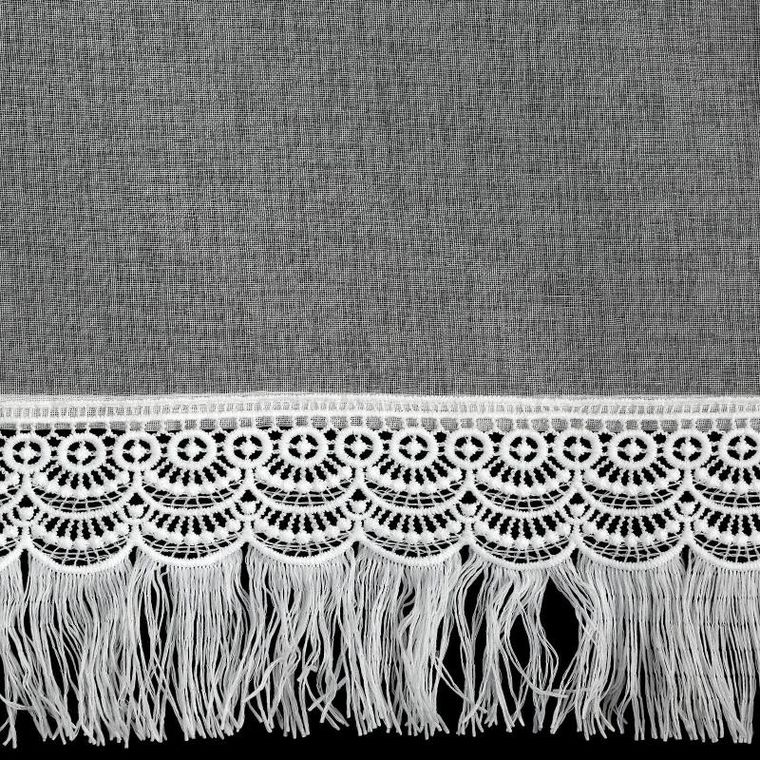 Eurofirany, firana gotowa, Roxana, na szelkach, 30-150 cm, biały