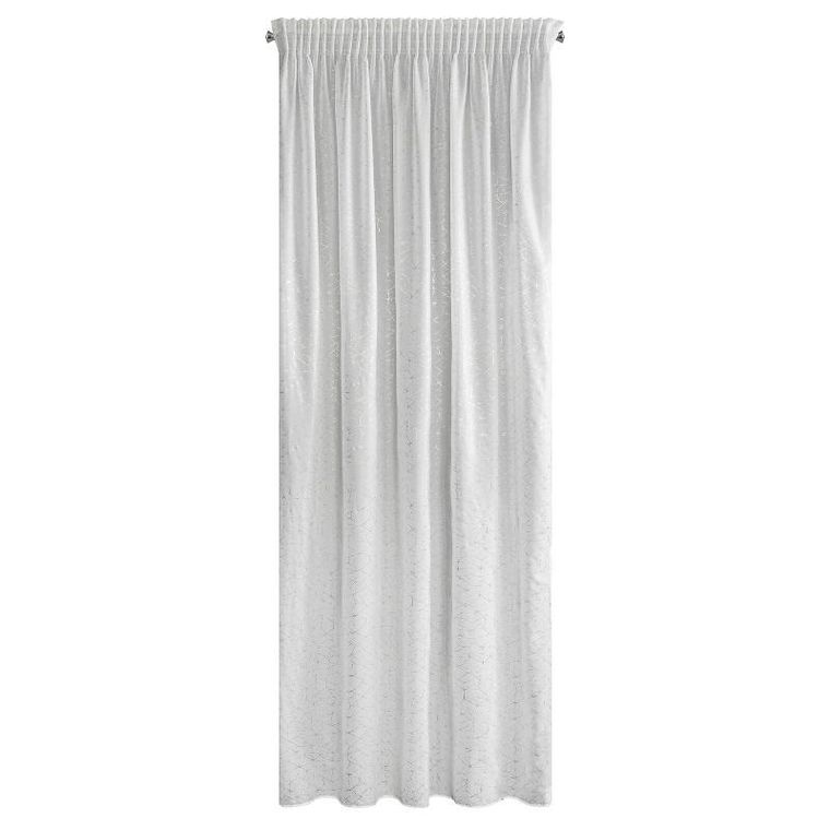 Eurofirany, firana gotowa, Roxi, na taśmie, 140-270 cm, biały