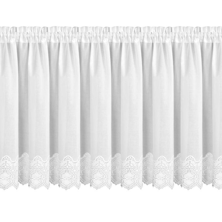 Eurofirany, firana gotowa, Sola, na taśmie, 150-70 cm, biały