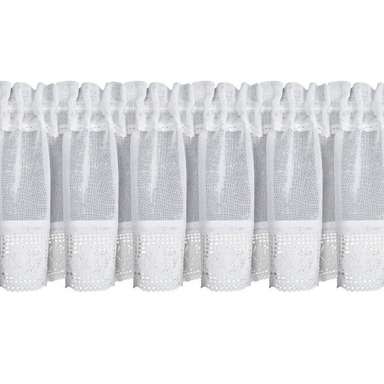 Eurofirany, firana zaciemniająca gotowa, Lari, na taśmie, 150-30 cm, biały